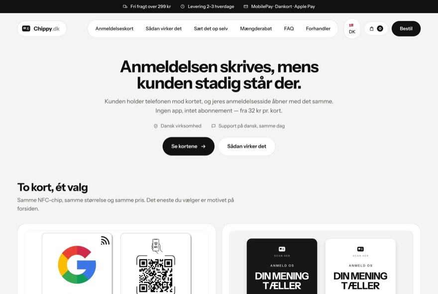 Forsiden af chippy.dk