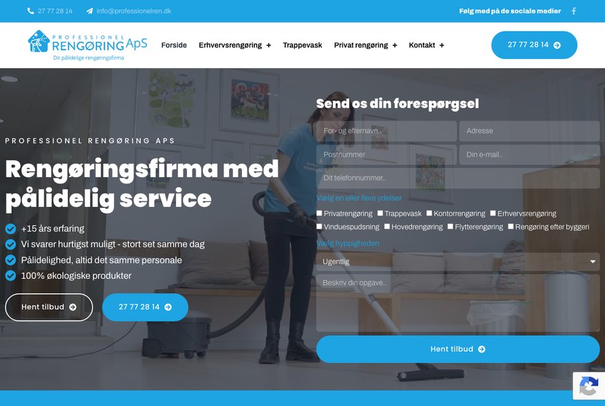 Homepage of professionelren.dk